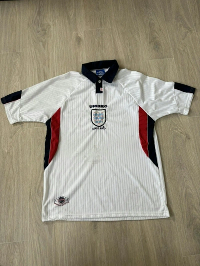 Pre-owned Soccer Jersey X Umbro Vintage Umbro Englend Soccer Jersey 1990s In White