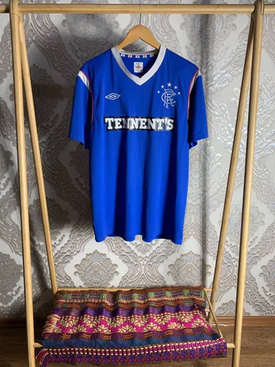 Pre-owned Soccer Jersey X Umbro Vintage Umbro Fc Rangers Scotland Soccer Jersey Y2k In Blue