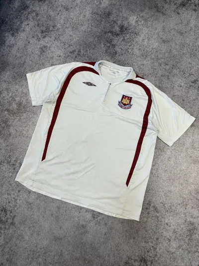 Pre-owned Soccer Jersey X Umbro Vintage Umbro Wast Ham United Soccer Jersey Streetwear In White