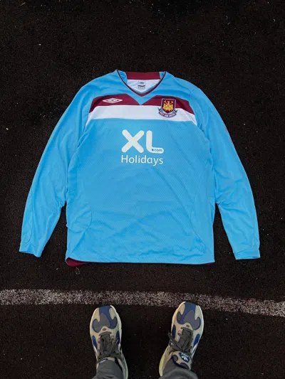 Pre-owned Soccer Jersey X Umbro West Ham United 2008 Jersey Long Sleeve In Blue