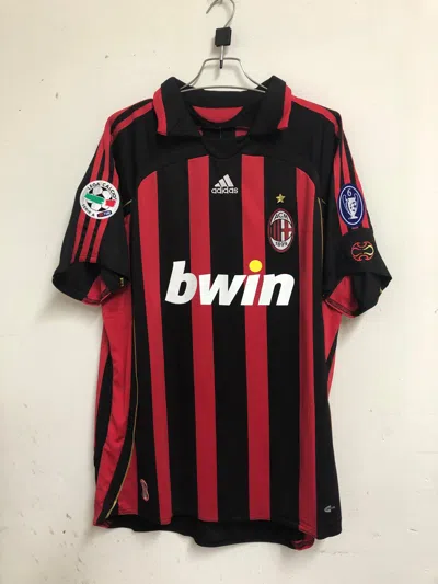 Pre-owned Soccer Jersey X Vintage 06-07 Ronaldinho Ac Milan Home Soccer Jersey In Red