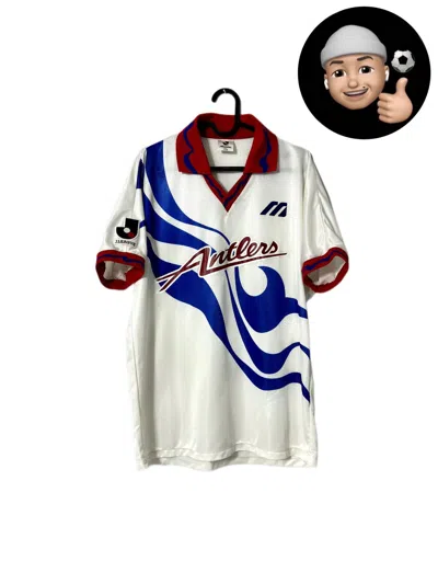 Pre-owned Soccer Jersey X Vintage 1993 1994 Kashima Antlers Japan Mizuno Vintage Soccer Jersey In White