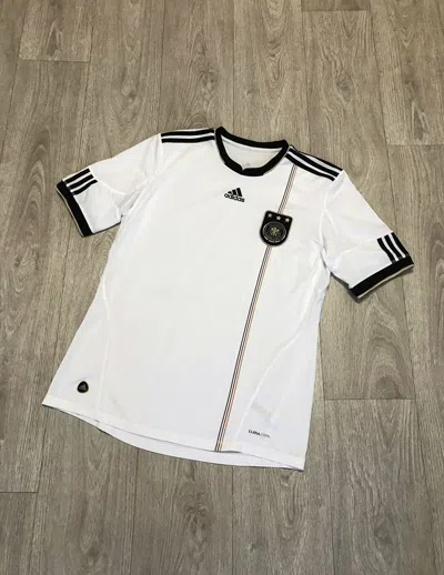 Pre-owned Soccer Jersey X Vintage Adidas Germany World Cup 2010 Soccer Jersey In White