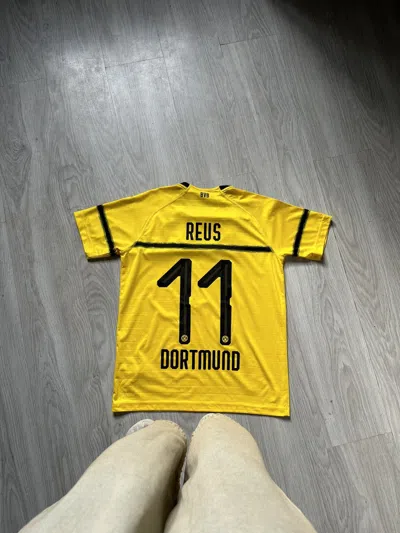 Pre-owned Soccer Jersey X Vintage Borussia Dortmund 11 Marco Reus Soccer Jersey In Yellow