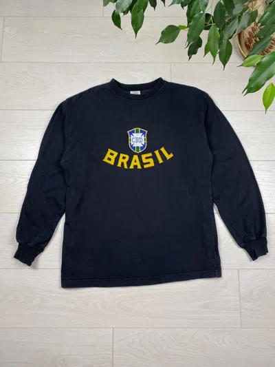 Pre-owned Soccer Jersey X Vintage Brasil 1970 Winner World Cup 1970 Retro Goalkeeper Shirt In Black