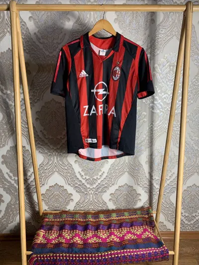 Pre-owned Soccer Jersey X Vintage Fc Milan Shevchenko Italy Soccer Jersey Drill Y2k Very In Black/red