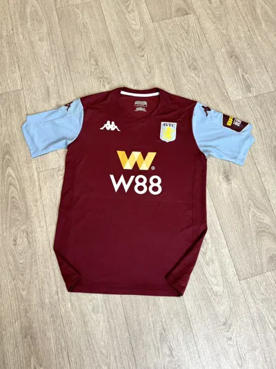 Pre-owned Soccer Jersey X Vintage Kappa Aston Villa Soccer Jersey In Red