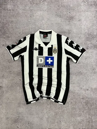 Pre-owned Soccer Jersey X Vintage Kappa Juventus 1999/2000 Zidane 21 Home Jersey In Black