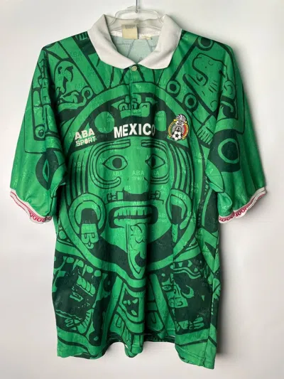 Pre-owned Soccer Jersey X Vintage Mexico Home Aztec Jersey 1996 1998 Aba Sport Vintage Jersey In Multicolor