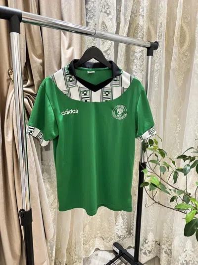 Pre-owned Soccer Jersey X Vintage Nigeria Retro Soccer Jersey In Green