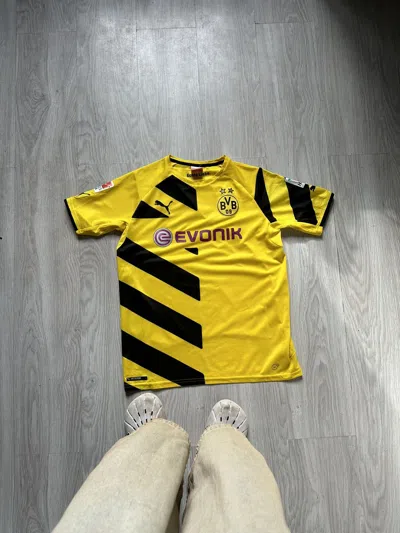 Pre-owned Soccer Jersey X Vintage Puma Borussia Dortmund Soccer Jersey Blokecore In Yellow