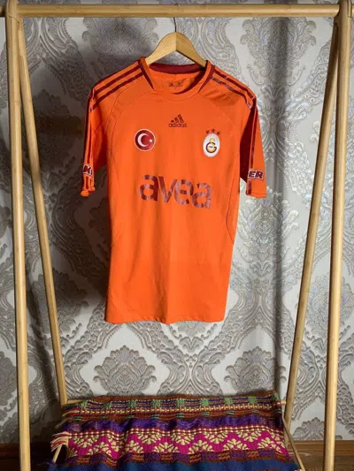 Pre-owned Soccer Jersey X Vintage Soccer Jersey Fc Galatasaray Soccer Jersey Turkey Drill Y2k In Orange