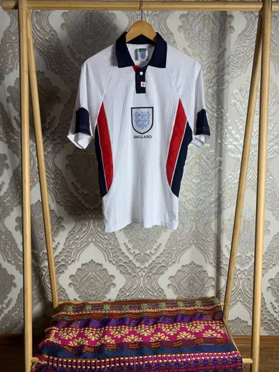 Pre-owned Soccer Jersey X Vintage Very Vintage England Soccer Versey Retro Y2k Drill 90's In White