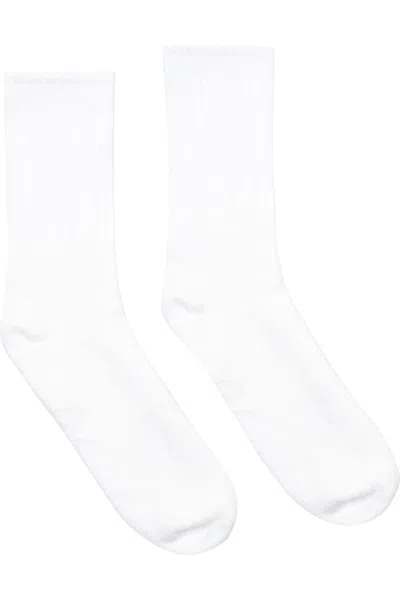 Socco Usa-made Crew Socks For Sublimation In White