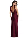 Social Ruffle Trimmed Open-back Maxi Slip Dress