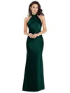 Social Scarf Tie High-neck Halter Maxi Slip Dress