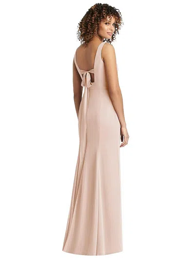 Social Sleeveless Tie Back Chiffon Trumpet Gown In Multi