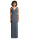 Social Sleeveless Tie Back Chiffon Trumpet Gown In Multi