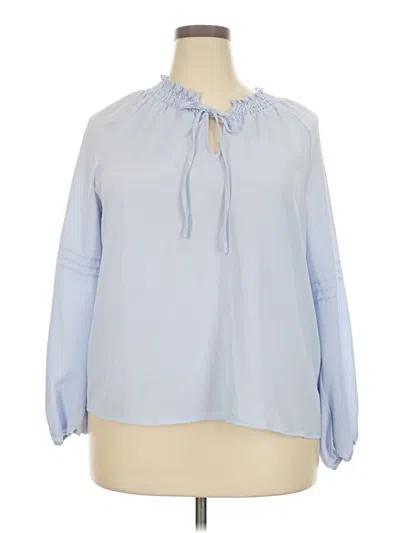 Pre-owned Social Standard By Sanctuary Long Sleeve Blouse In Blue