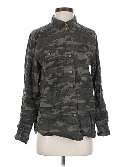 Pre-owned Social Standard By Sanctuary Long Sleeve Button Down Shirt In Gray