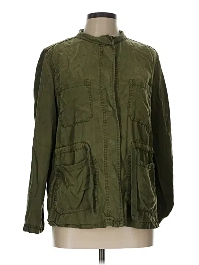 Pre-owned Social Standard By Sanctuary Long Sleeve Top Green Mock Neckline Tops