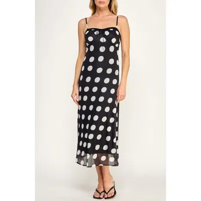 Socialite Babydoll Midi Dress In Multi