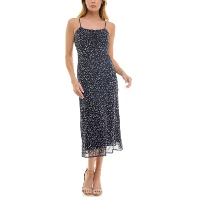 Socialite Bias Cut Midi Sundress In Multi