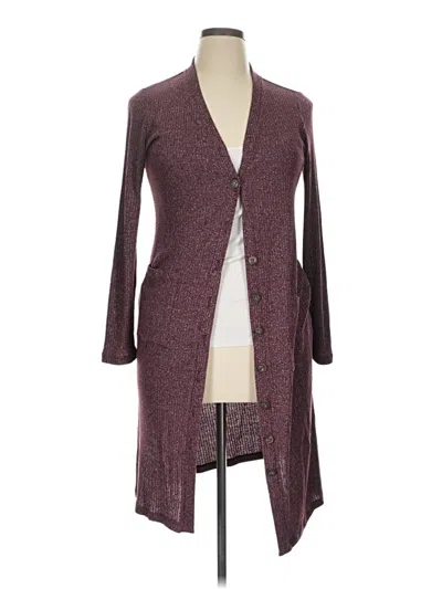 Pre-owned Socialite Cardigan Sweater In Burgundy