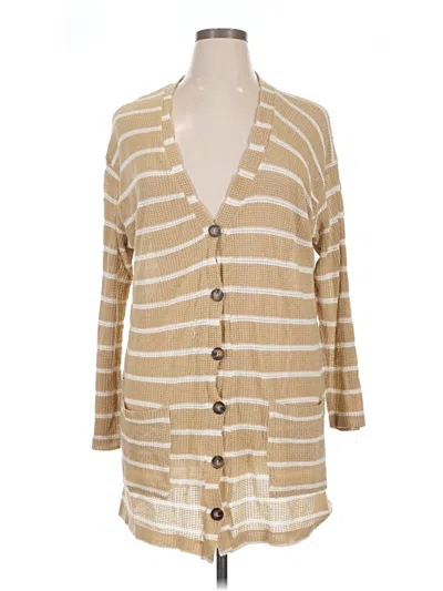 Pre-owned Socialite Cardigan Sweater In Tan