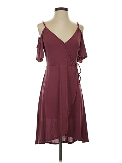 Pre-owned Socialite Casual Dress In Burgundy
