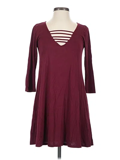 Pre-owned Socialite Casual Dress In Burgundy