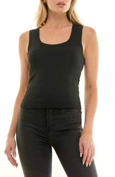 Socialite Double Layer Tank In Black