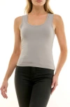 Socialite Double Layer Tank In Gray