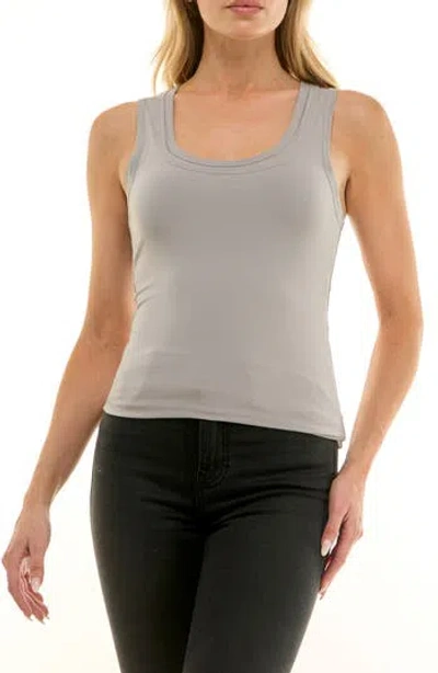 Socialite Double Layer Tank In Gray
