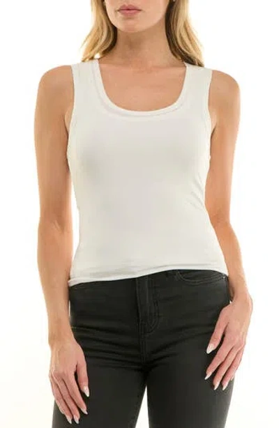 Socialite Double Layer Tank In White