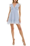Socialite Double V Ruffle Minidress