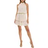 Socialite Floral Burnout Halter Tiered Minidress