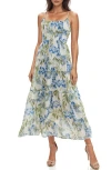 Socialite Floral Tiered Maxi Sundress In Multi