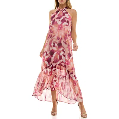 Socialite Halter High-low Maxi Dress