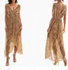 Socialite Abstract Print Chiffon High-low Dress In Multi