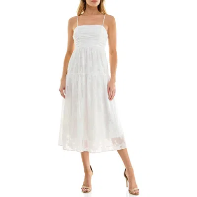 Socialite Jacquard Maxi Sundress In White