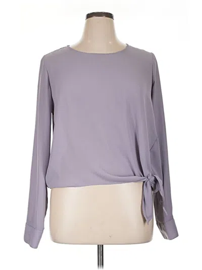 Pre-owned Socialite Long Sleeve Blouse In Gray