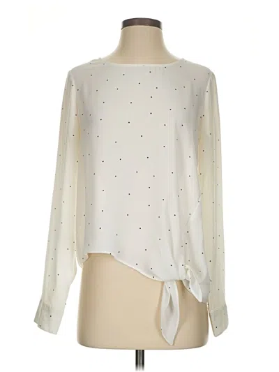 Pre-owned Socialite Long Sleeve Blouse In Ivory