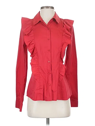 Pre-owned Socialite Long Sleeve Blouse In Red