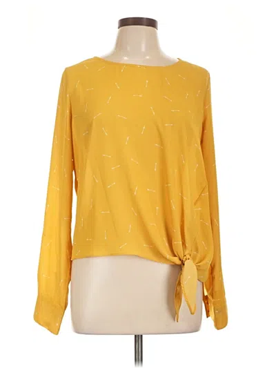 Pre-owned Socialite Long Sleeve Blouse In Yellow