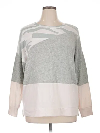 Pre-owned Socialite Long Sleeve Top Gray Crew Neck Tops