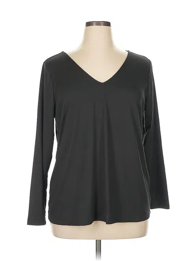 Pre-owned Socialite Long Sleeve Top Gray V Neck Tops