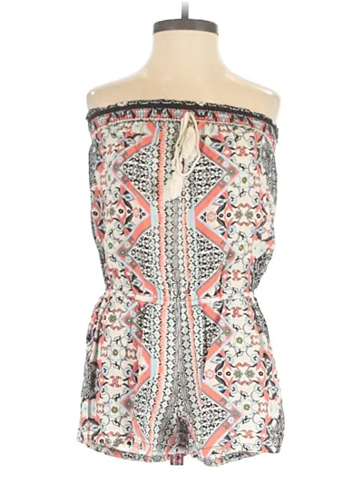 Pre-owned Socialite Romper In Ivory