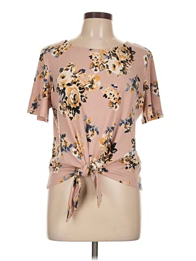 Pre-owned Socialite Short Sleeve Blouse In Pink