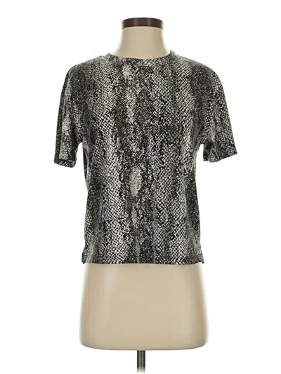 Pre-owned Socialite Short Sleeve Turtleneck In Silver